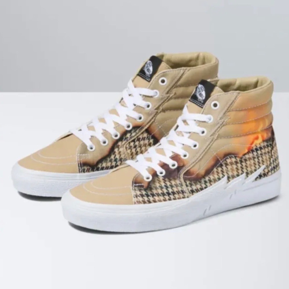 Vans Sk8-Hi Bolt Big Reveal Taos Taupe High Top Sneaker‎ Size 9 Men